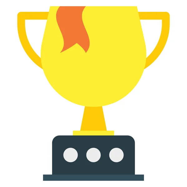 Business Management Flat Icon Cup Award — Stock Vector