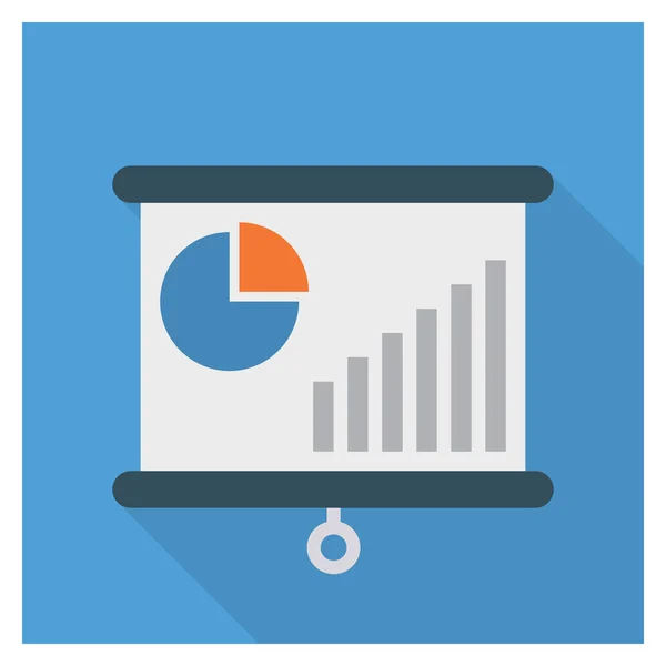 Vállalatirányítási Lapos Ikon Igazgatótanácshoz Grafikonhoz — Stock Vector