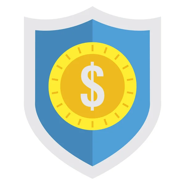 Business Management Flat Icon Money Currency — Stock Vector