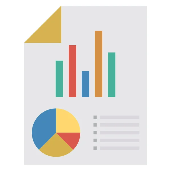 Business Management Flat Icoon Voor Rapport Grafiek — Stockvector