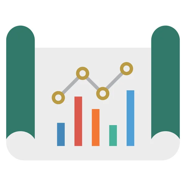 Business Management Flat Ikon För Rapport Diagram — Stock vektor