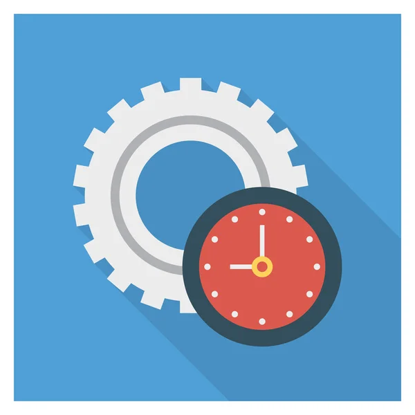 Business Management Flat Εικονίδιο Για Ρολόι Ώρα — Διανυσματικό Αρχείο