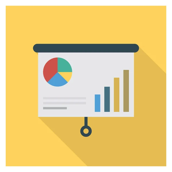 Business Management Ícone Plano Para Gráfico Relatório —  Vetores de Stock