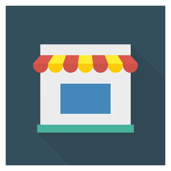 Business Management Flat Icon Shop Online — Stock Vector