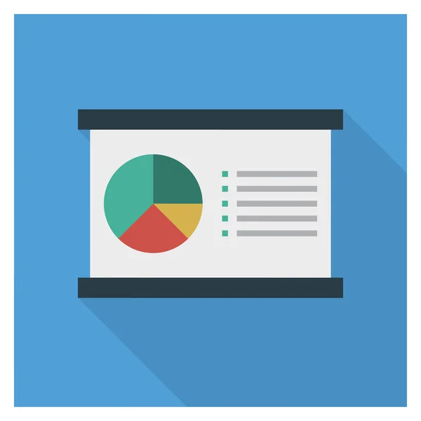 Business Management Flat Iconen Voor Grafiek Rapport — Stockvector