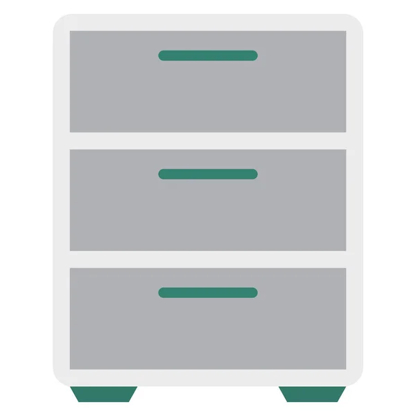 Business Management Flat Icon Storage Cabinet — Stock Vector