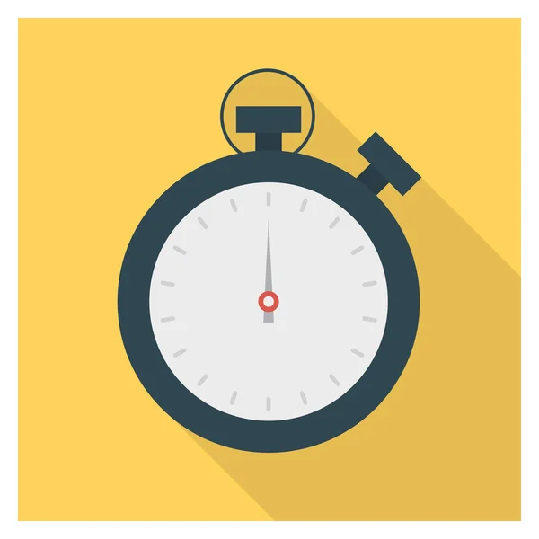 Business Management Flat Icon Voor Timer Klok — Stockvector