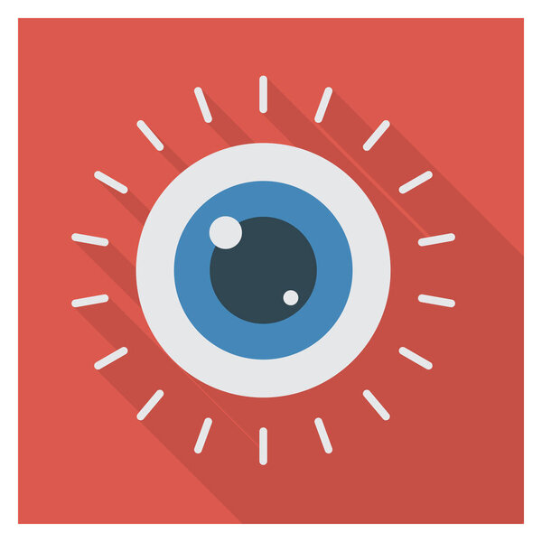 Business Management Flat icon for eyeball  & see