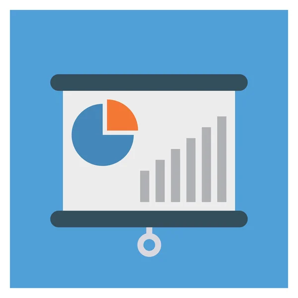 Business Management Icono Plano Para Tablero Gráfico — Archivo Imágenes Vectoriales