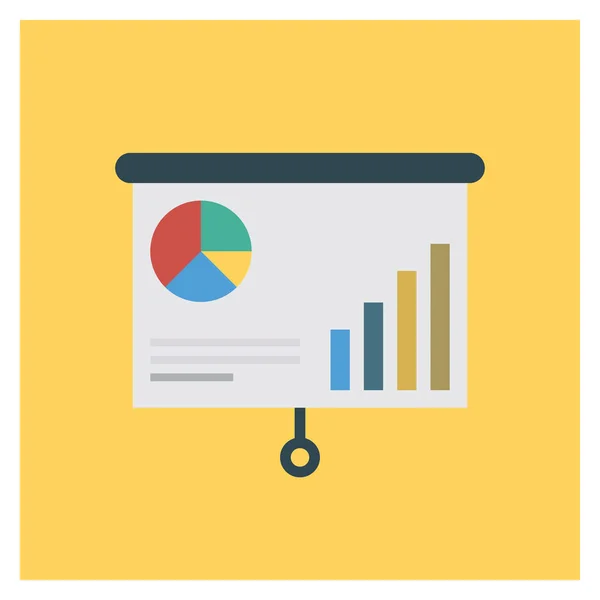 Business Management Ícone Plano Para Gráfico Relatório —  Vetores de Stock