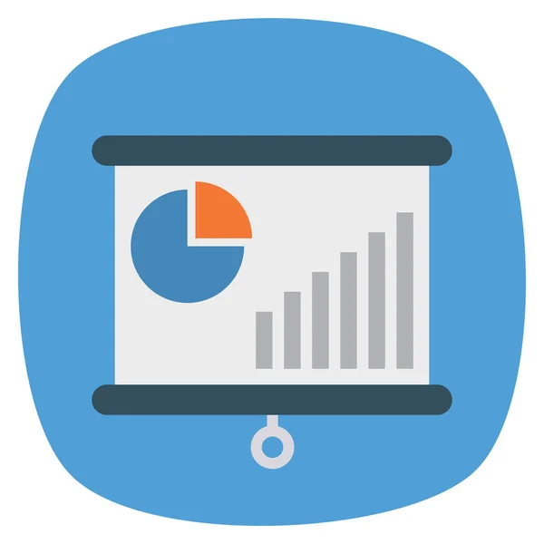 Business Management Ícone Plano Para Placa Gráfico —  Vetores de Stock