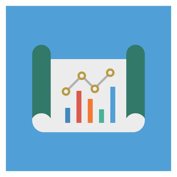 Business Management Flat Ikoner För Rapport Diagram — Stock vektor