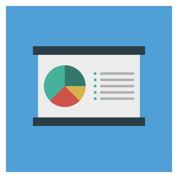 Business Management Flat Ikon För Diagram Rapport — Stock vektor