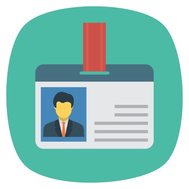 İş ve yönetim dairesi ikonu. kimlik kartı