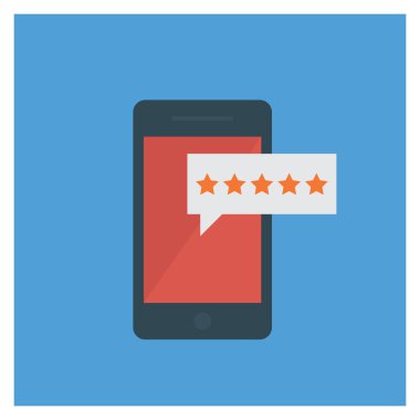 Yıldız & kabarcığı için İş Yönetimi Düz simgesi 