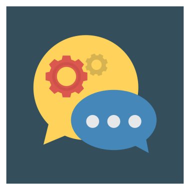 Metin & kabarcığı için İş Yönetimi Düz simgesi 