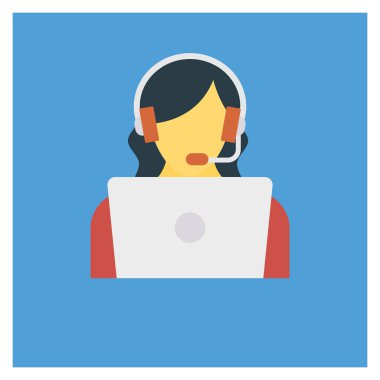 Arama ve konuşma için İş Yönetimi Düz simgesi 