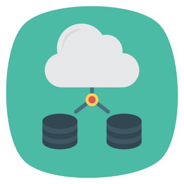 İş ve yönetim dairesi ikonu. bulut teknolojisi