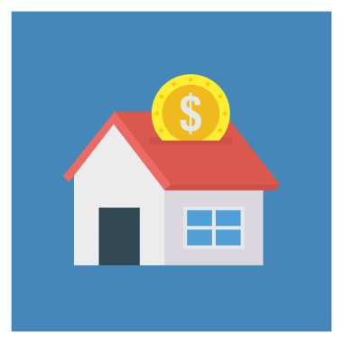 Dolar & tasarrufu için İş Yönetimi Düz simgesi 