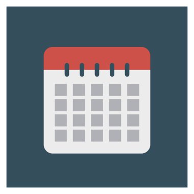 Tarih ve ay için İş Yönetimi Düz simgesi 