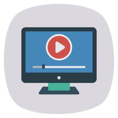 İş ve yönetim dairesi ikonu. Oyun işaretli bilgisayar 