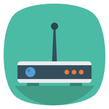 İş ve yönetim dairesi ikonu. Wi-fi yönlendirici