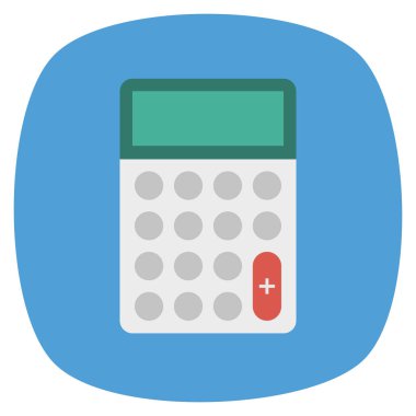 İş ve yönetim dairesi ikonu. hesap makinesi