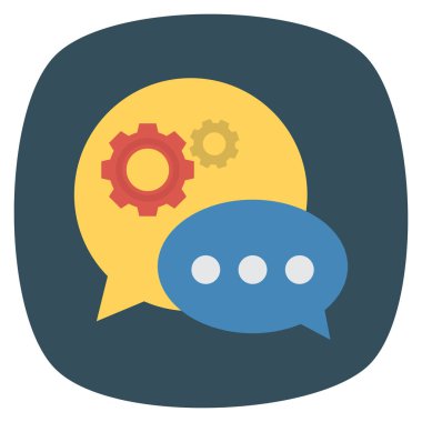 İş ve yönetim dairesi ikonu. sohbet