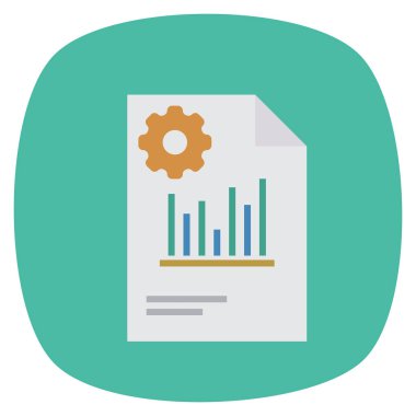 İş ve yönetim dairesi ikonu. belge 