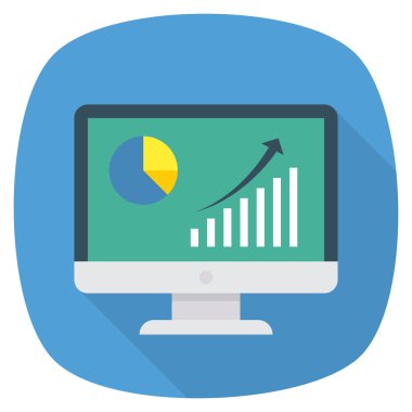 Grafik & çizelgesi için İş Yönetimi Düz simgesi