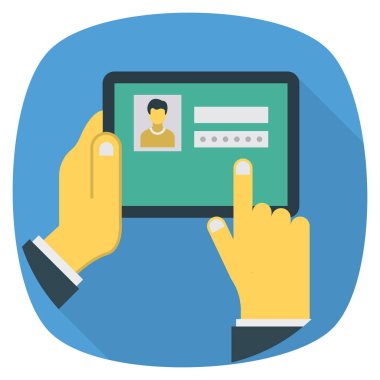 Kullanıcı & hesabı için İş Yönetimi Düz simgesi 