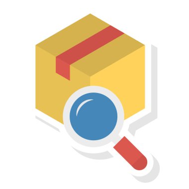 Paket & karton için İş Yönetimi Düz simgesi 