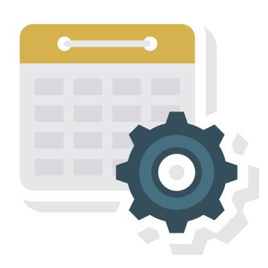 Tarih ve ay için İş Yönetimi Düz simgesi 