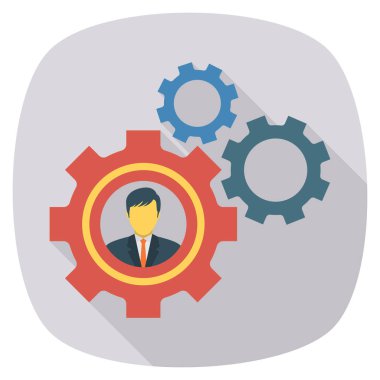 İş ve yönetim dairesi ikonu. iş akışı