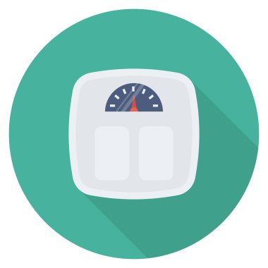 Ölçek & metre için sağlık & Fitness düz simgeleri 