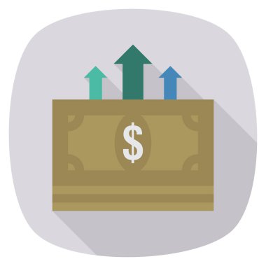 Para ve nakit için İş Yönetimi Flat simgesi 