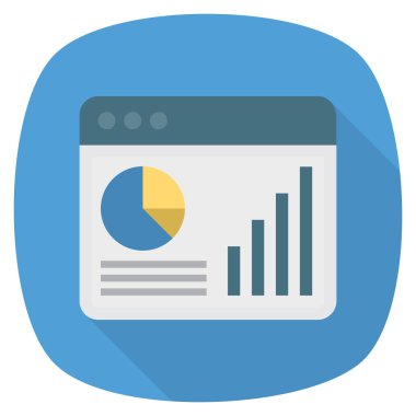 Grafik & raporu için İş Yönetimi Düz simgesi 