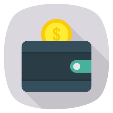 Para ve dolar için İş Yönetimi Düz simgesi 