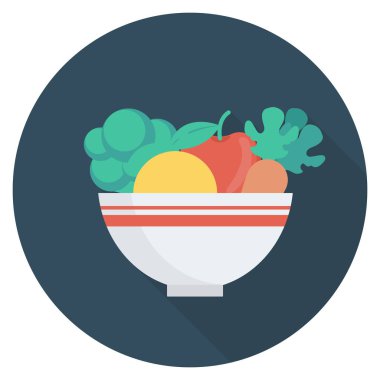 Sebzeler ve meyveler için sağlık & Fitness düz simgesi 