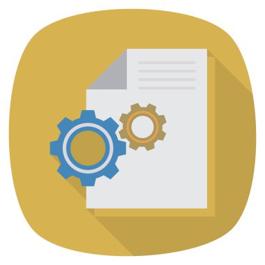 Belge ayarları için İş Yönetimi Düz simgesi 