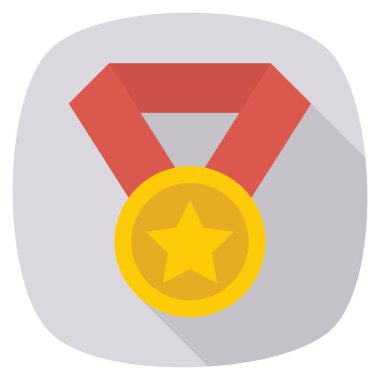 Madalya ve başarı için İş Yönetimi Düz simgesi 