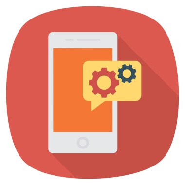 Mobil & ayar için İş Yönetimi Düz simgesi 