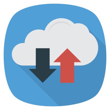 Depolama ve indirme için İş Yönetimi Düz simgesi 