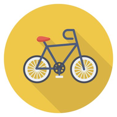 Bisiklet ve egzersiz için sağlık & Fitness düz simgesi 