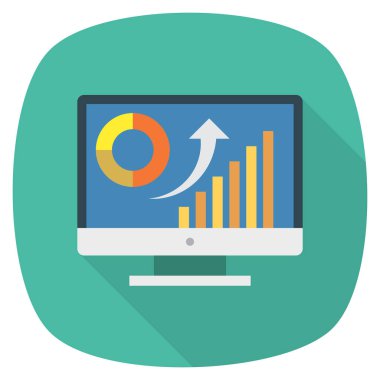 Grafik & raporu için İş Yönetimi Düz simgesi 