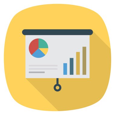 Grafik & raporu için İş Yönetimi Düz simgesi 