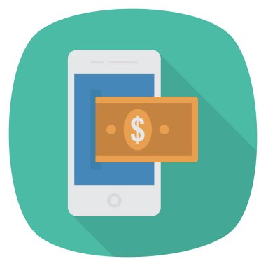 Dolar & parası için İş Yönetimi Düz simgesi