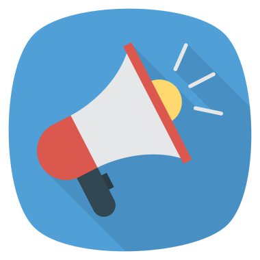 Hoparlör ve anons için İş Yönetimi Düz simgesi