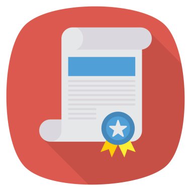 Sertifika & hedefi için İş Yönetimi Düz simgesi