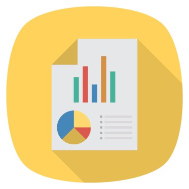 Rapor & tablosu için İş Yönetimi Düz simgesi 